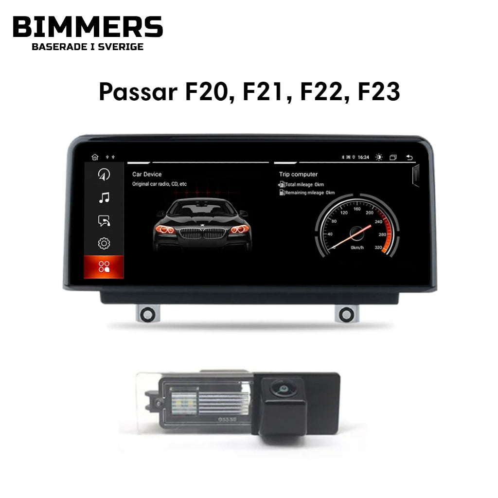 Bimmers™ Android bilstereo med trådlös Apple CarPlay, Android Auto (Passar F20, F21, F22, F23)