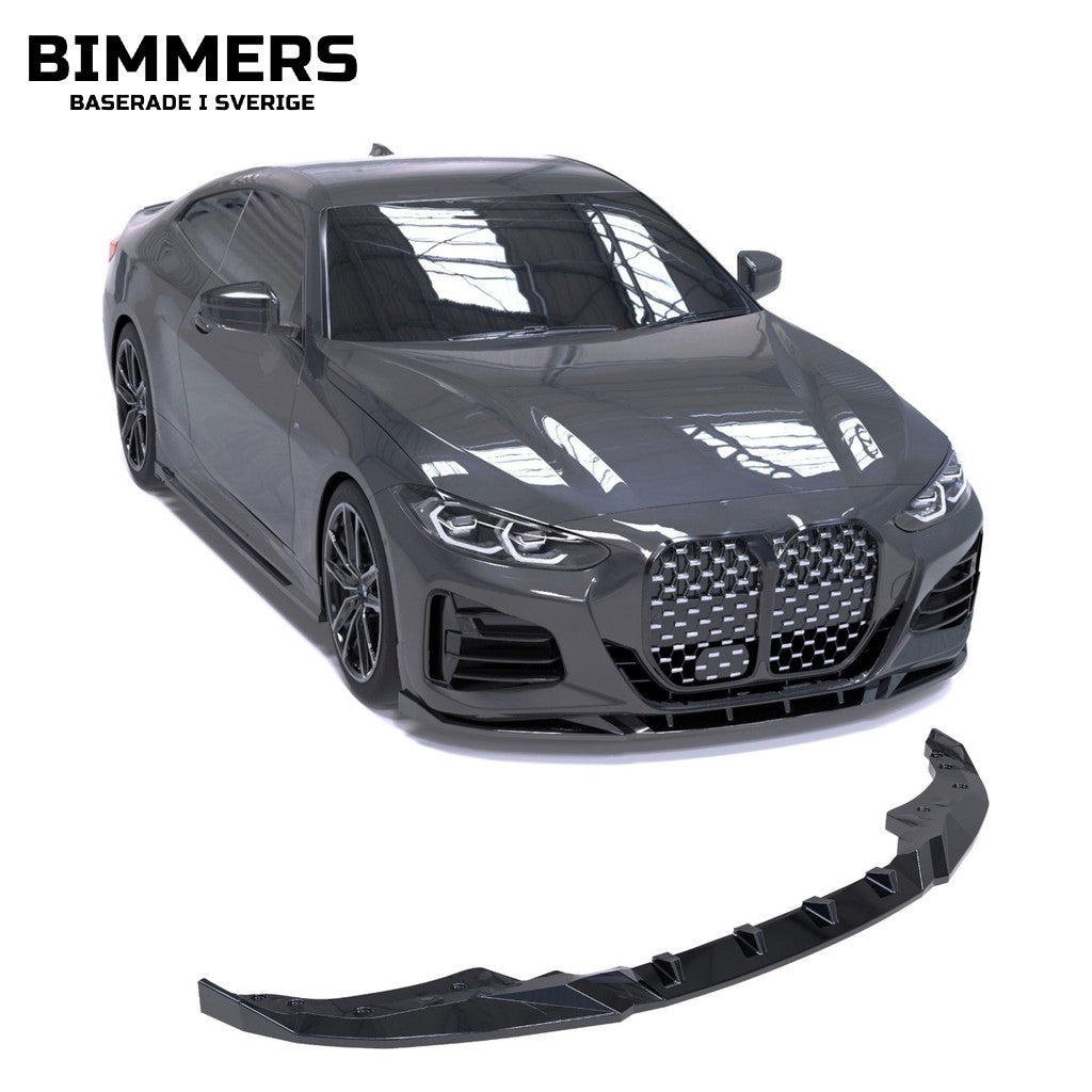 Frontläpp Apex BMW 4-serie G22 G23 2020-2024 M Sport, blank svart, bild 1