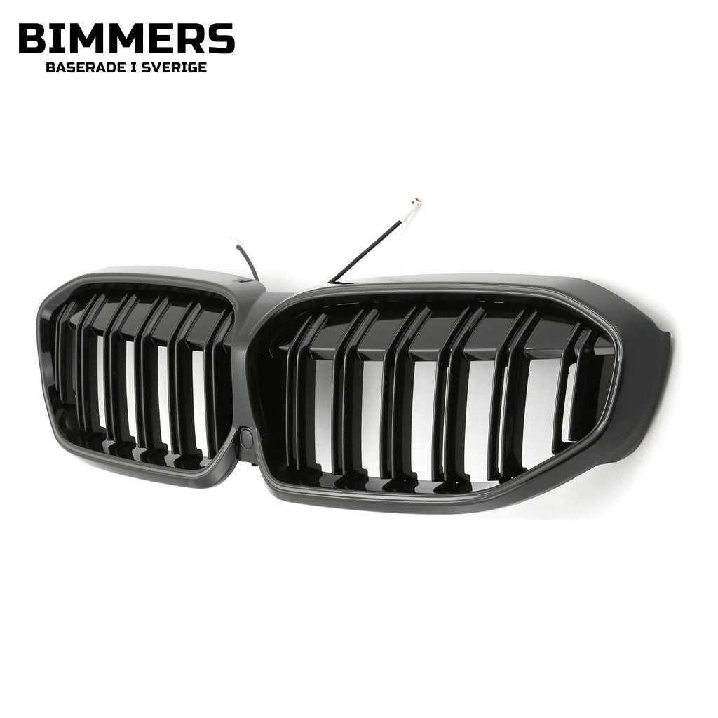LED-njurgrill dubbla ribbor BMW 3-serie G20 G21 Pre LCI 2019-2022, blank svart, bild 3