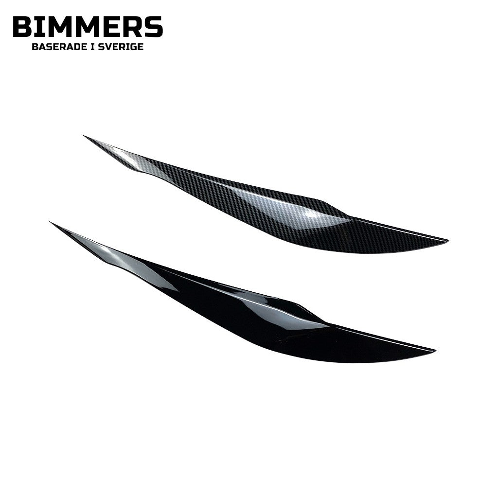 Ögonlock till strålkastare BMW 3-serie F30 F31 2011-2019, blank svart, bild 2
