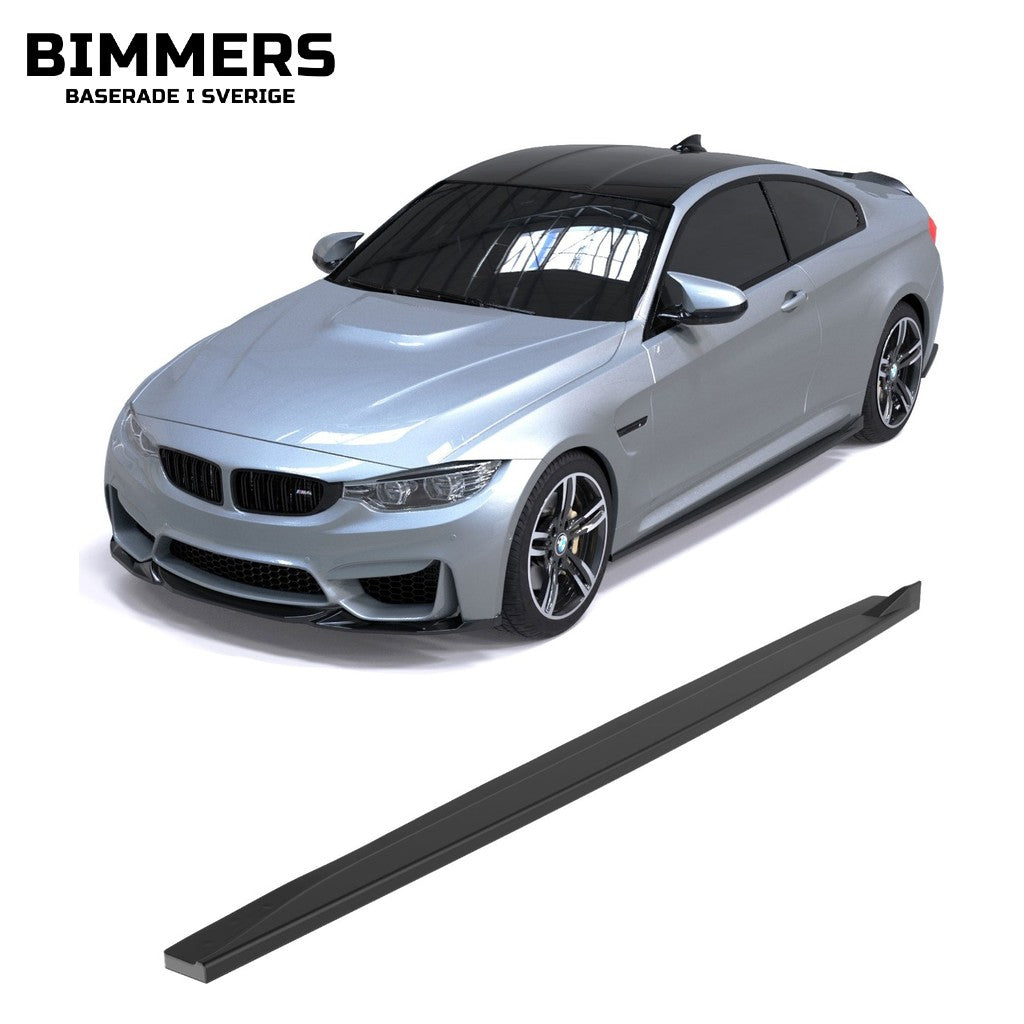 Sidokjolar Apex BMW M4 F82 2014-2021, blank svart, bild 1