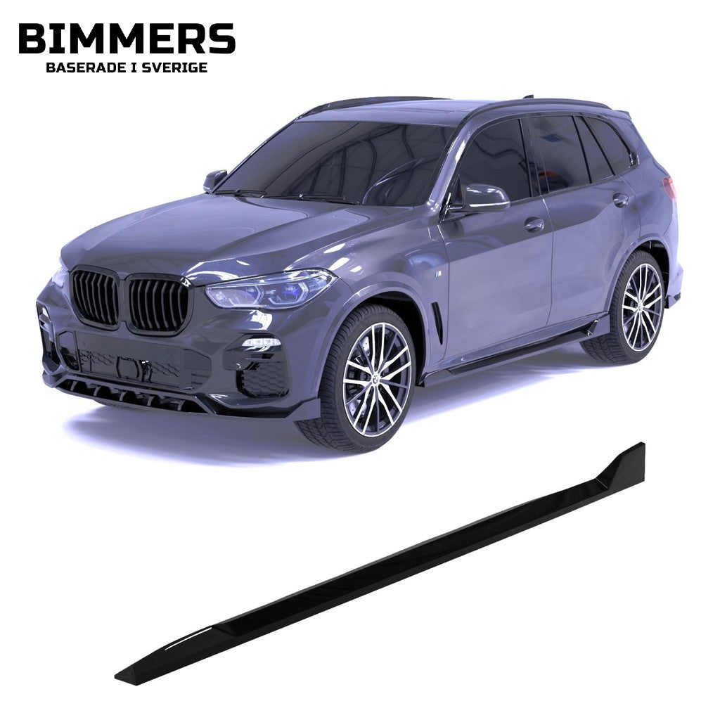 Sidokjolar Apex BMW X5 G05 2018-2023 M Sport, blank svart, bild 1