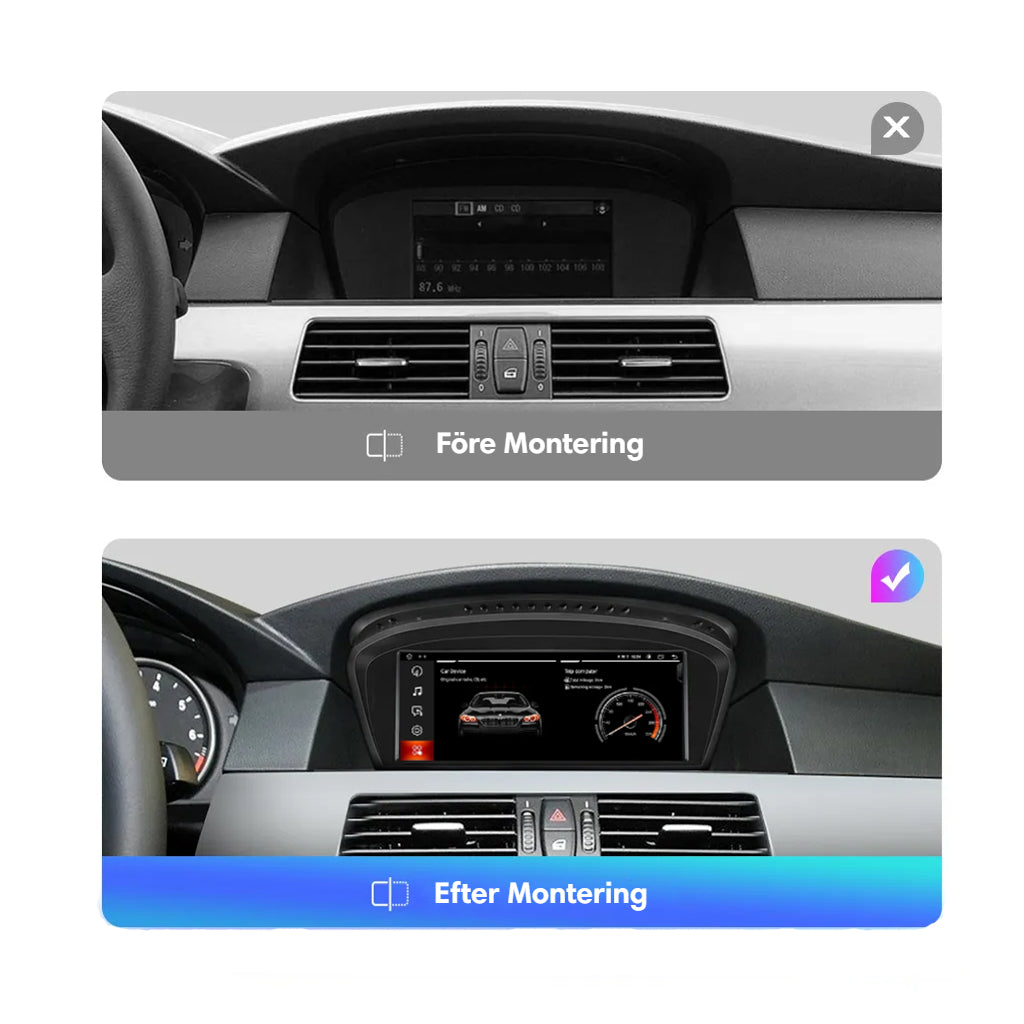 Bimmers™ Android bilstereo med trådlös Apple CarPlay, Android Auto (Passar E60, E61, E63, E64)