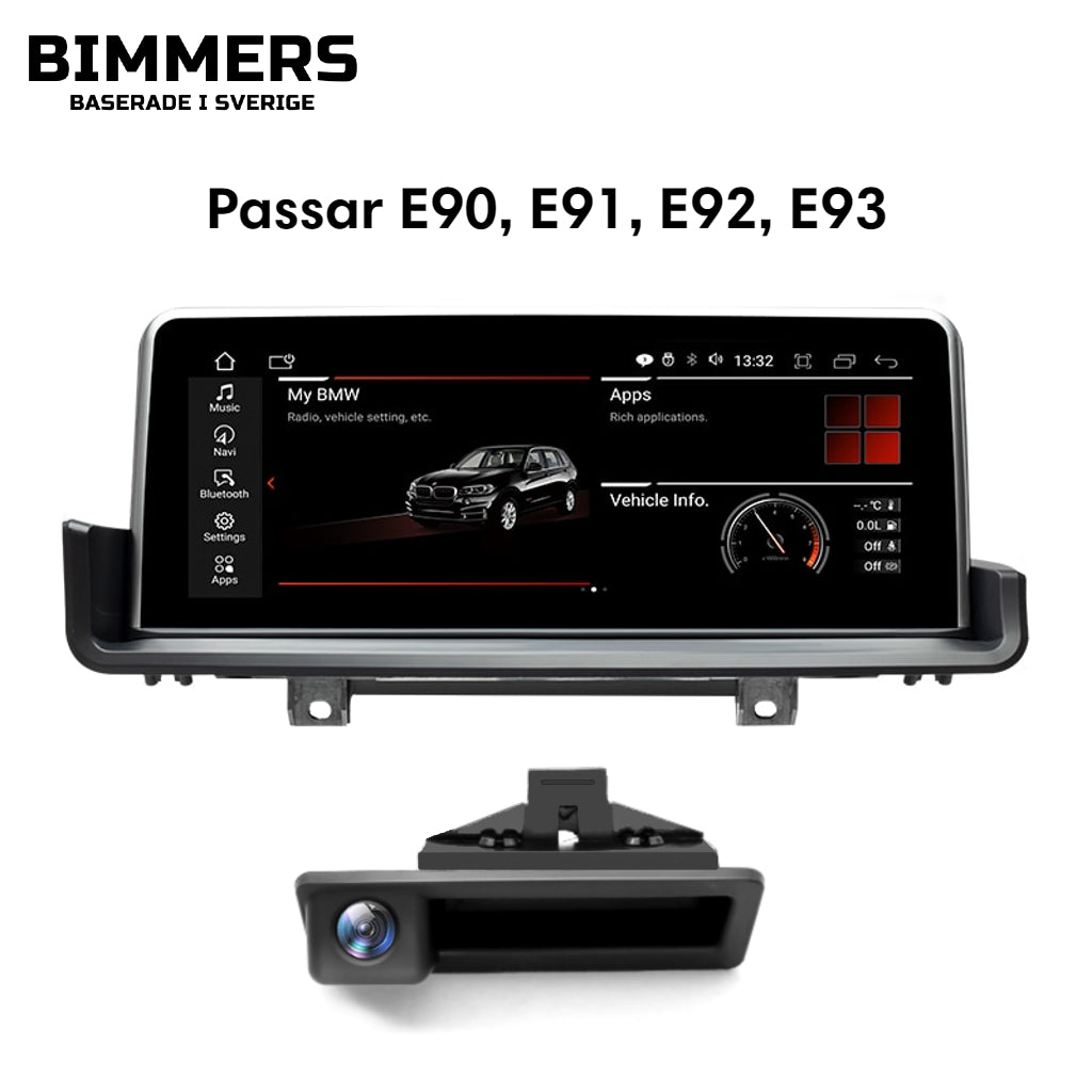 Bimmers™ Android bilstereo med trådlös Apple CarPlay, Android Auto (Passar E90/E91/E92/E93)