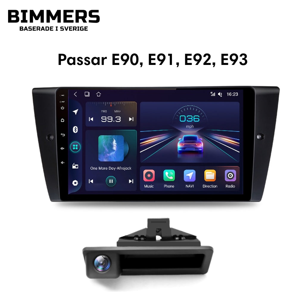 Bimmers™ Android bilstereo med trådlös Apple CarPlay, Android Auto (Passar E90/E91/E92/E93)