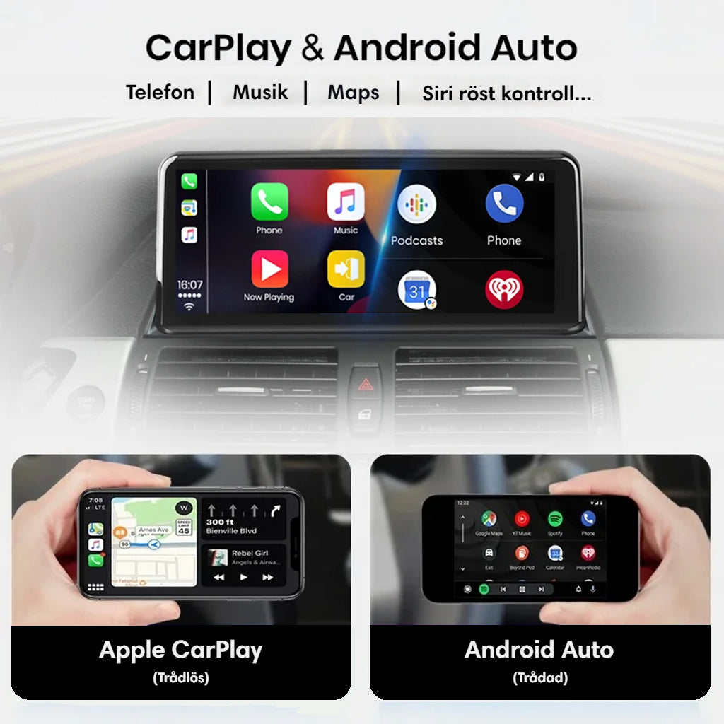 Bimmers™ Android bilstereo med trådløs Apple CarPlay, Android Auto (passer til E70, E71)