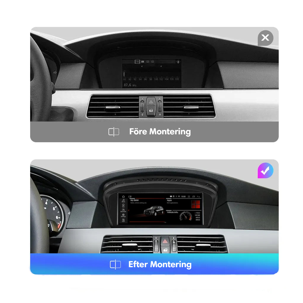 Bimmers™ Android bilstereo med trådløs Apple CarPlay, Android Auto (passer til E90, E91, E92, E93)