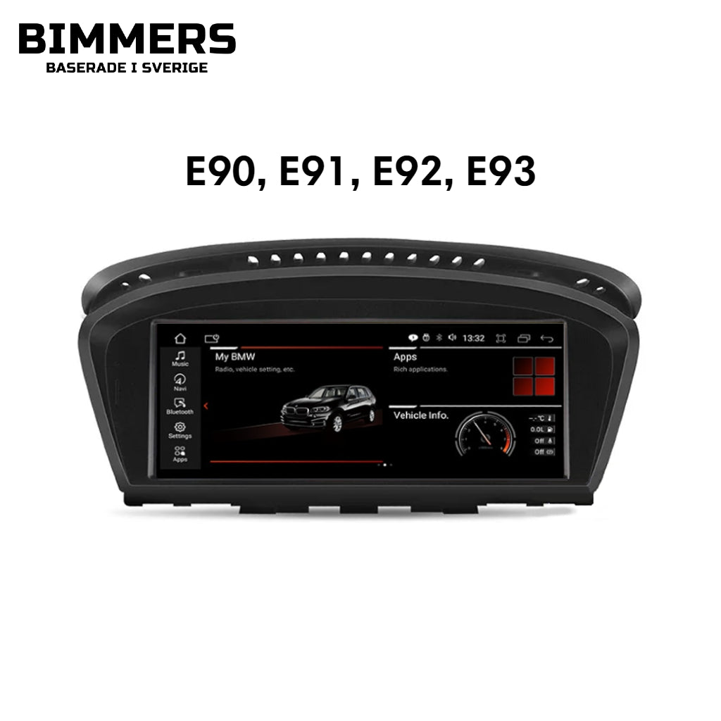 Bimmers™ Android bilstereo med trådløs Apple CarPlay, Android Auto (passer til E90, E91, E92, E93)