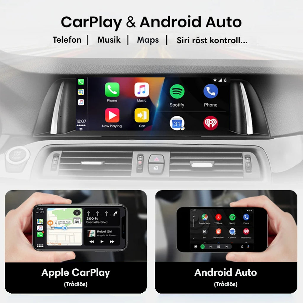 Bimmers™ Android bilstereo med trådlös Apple CarPlay, Android Auto (Passar F10, F11)