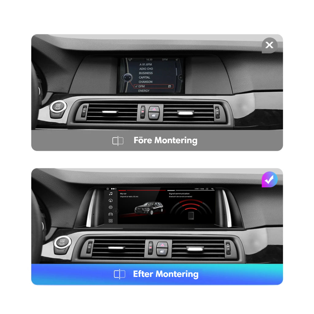 Bimmers™ Android bilstereo med trådlös Apple CarPlay, Android Auto (Passar F10, F11)