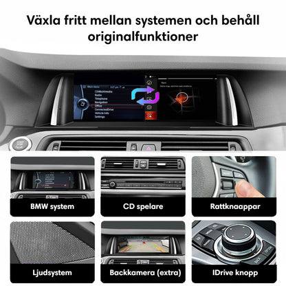 Bimmers™ Android bilstereo med trådlös Apple CarPlay, Android Auto (Passar F10, F11)