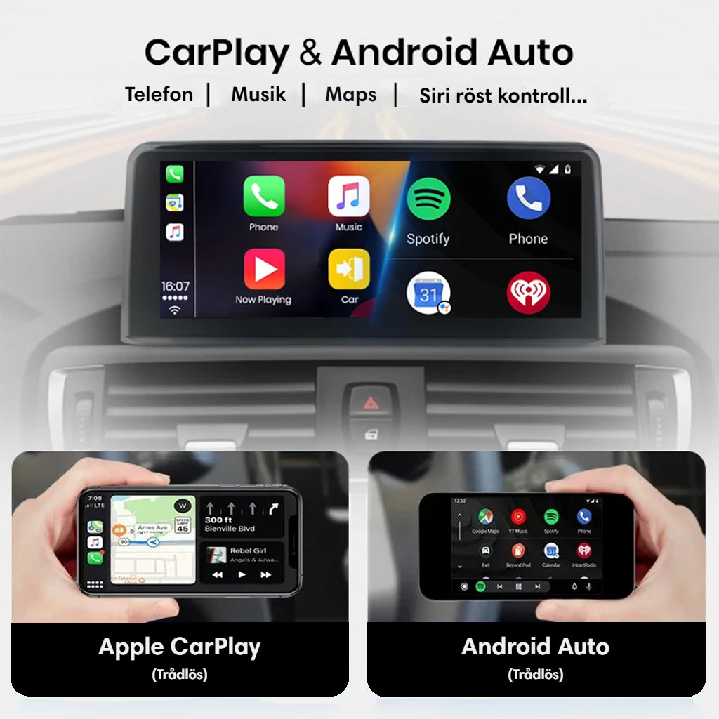 Bimmers™ Android bilstereo med trådløs Apple CarPlay, Android Auto (passer til F20, F21, F22, F23)