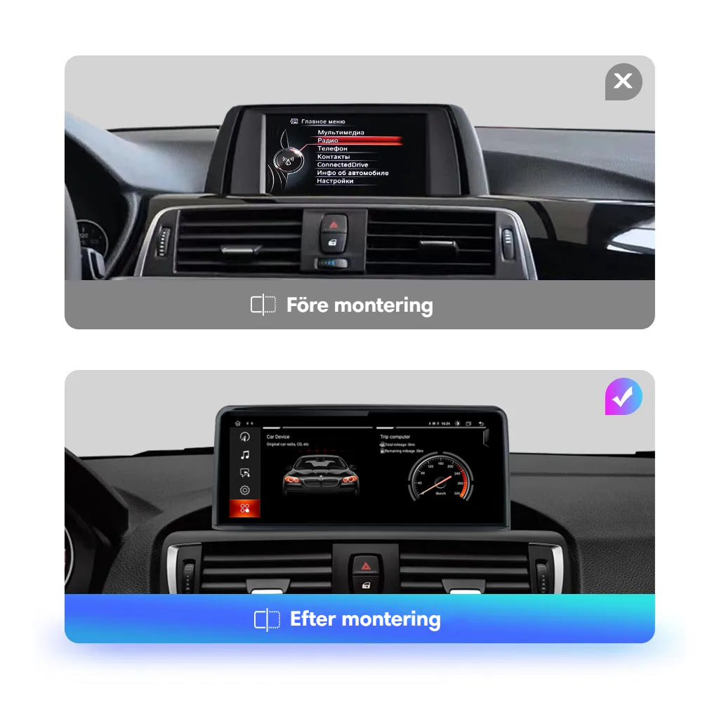 Bimmers™ Android bilstereo med trådlös Apple CarPlay, Android Auto (Passar F30, F31, F32, F33, F34)