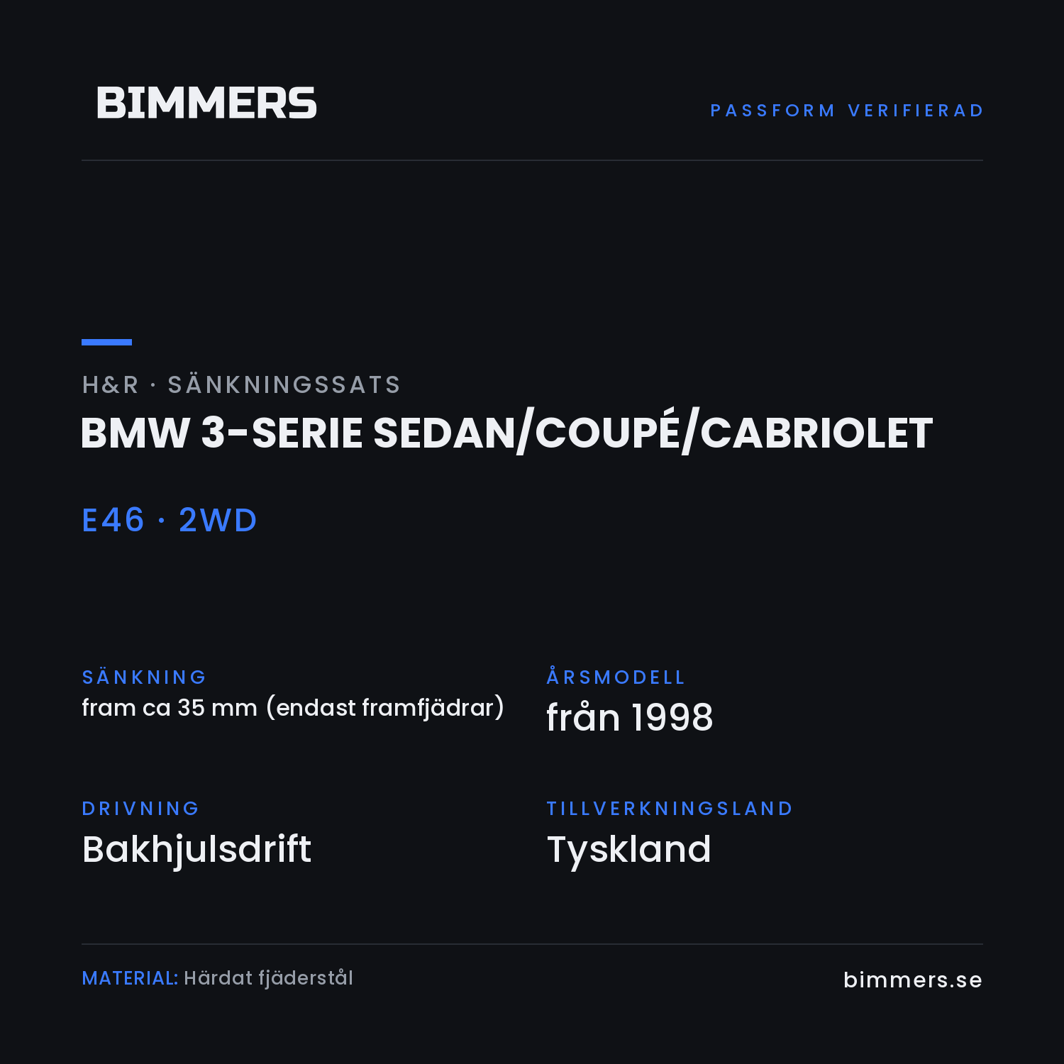 Faktabild som innehåller information gällande passform av HR-29485-2