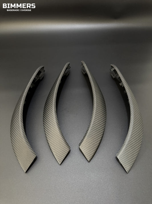 Bimmers™ Dörrhandtagslister i Äkta Kolfiber, 4-pack (Passar F30, F31, F32, F33, F34, F36)