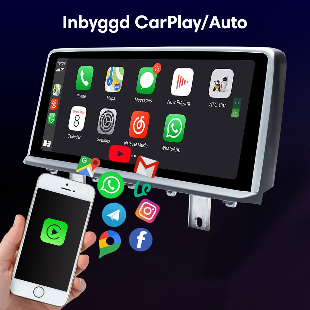 Bimmers™ Android bilstereo med trådløs Apple CarPlay, Android Auto (passer til E90/E91/E92/E93)