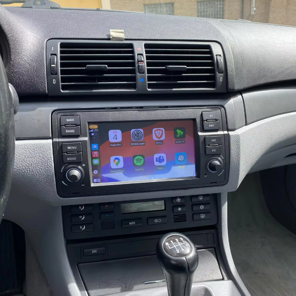 Bimmers™ Android bilstereo med trådlös Apple CarPlay, Android Auto (Passar E46)