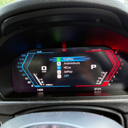 Bimmers™ Digitalt mätarhus Trådlös Apple CarPlay, Android Auto (F1x, F2x, F3x, F4x, E6x, E9x)