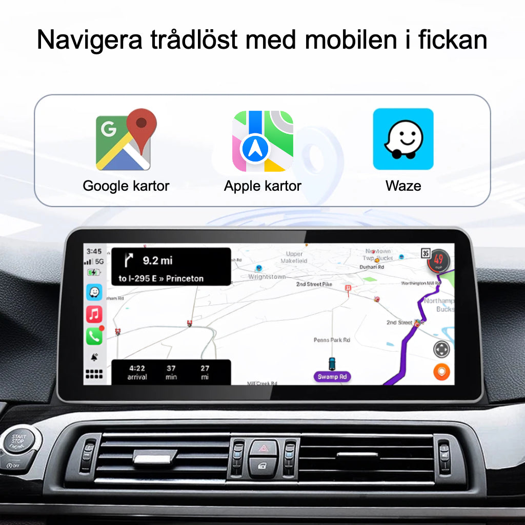 Bimmers™ 12.3" Android-skärm för BMW 5-serie (F10/F11) med Apple CarPlay & Android Auto