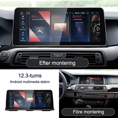 Bimmers™ 12.3" Android-skärm för BMW 5-serie (F10/F11) med Apple CarPlay & Android Auto