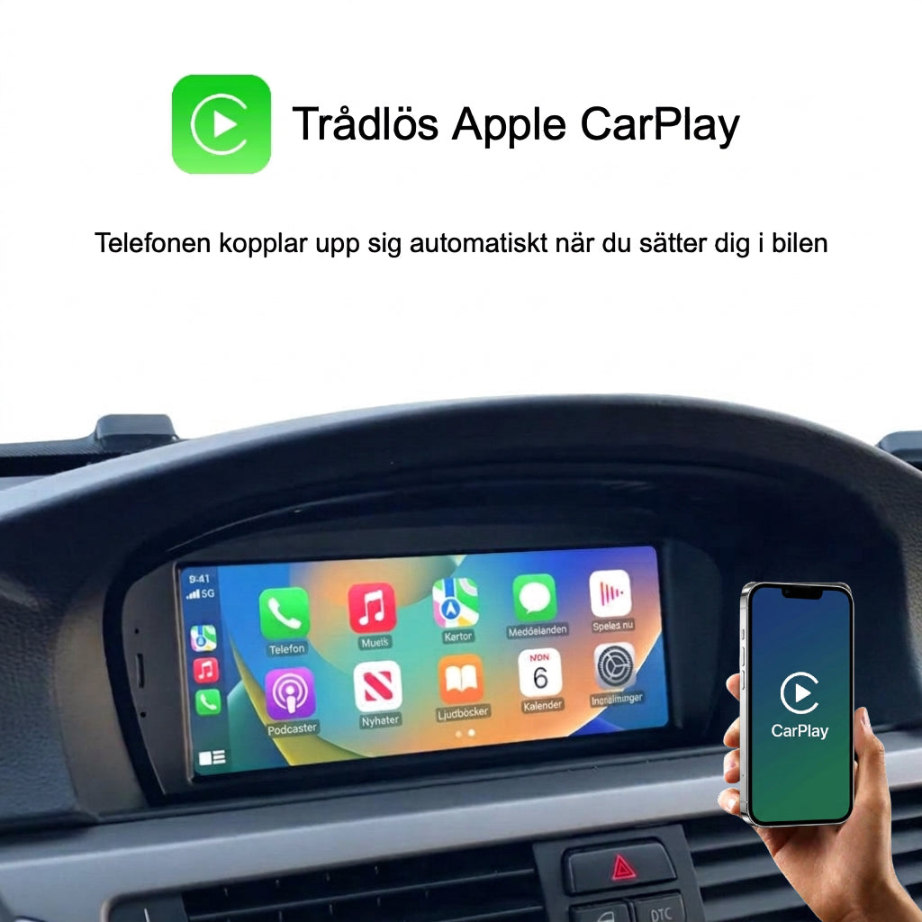 Bimmers™ Linux-skärm trådlös Apple CarPlay/Android Auto (För E60, E61, E90, E91, E92, E93)