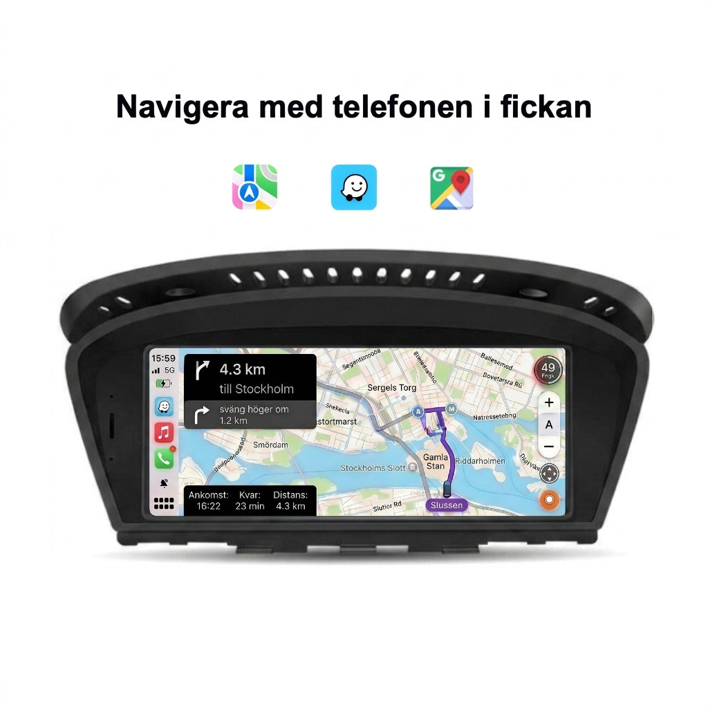 Bimmers™ Linux-skärm trådlös Apple CarPlay/Android Auto (För E60, E61, E90, E91, E92, E93)
