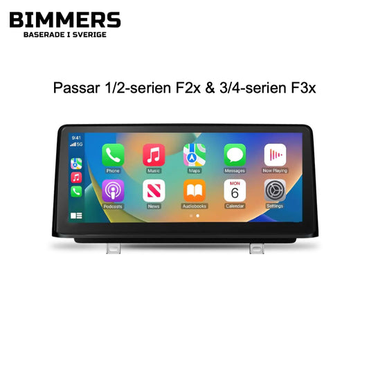 Bimmers™ Linux-skärm med Apple CarPlay & Android Auto för BMW 1,2,3,4-serie F2x och F3x (10.25")