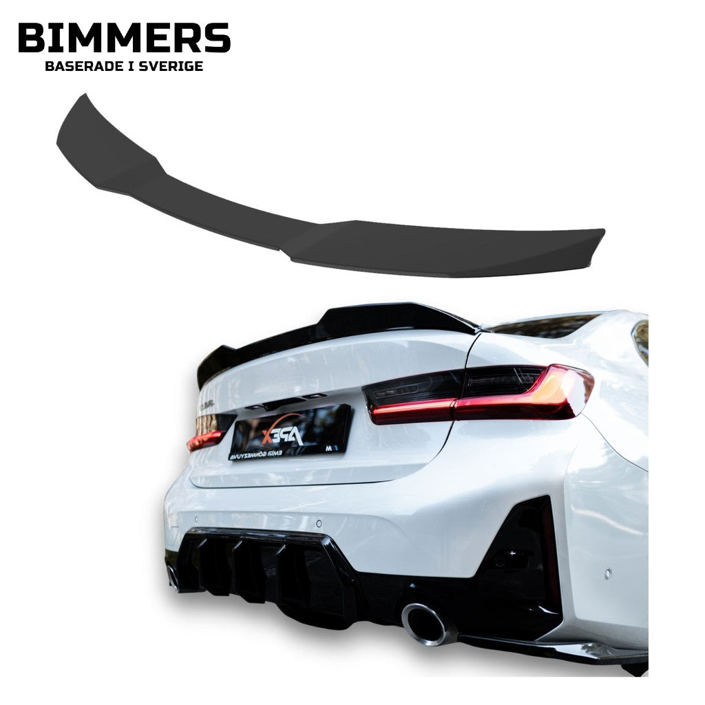 Bakspoiler Apex BMW 3-serie M3 G20 G80, blank svart, bild 1