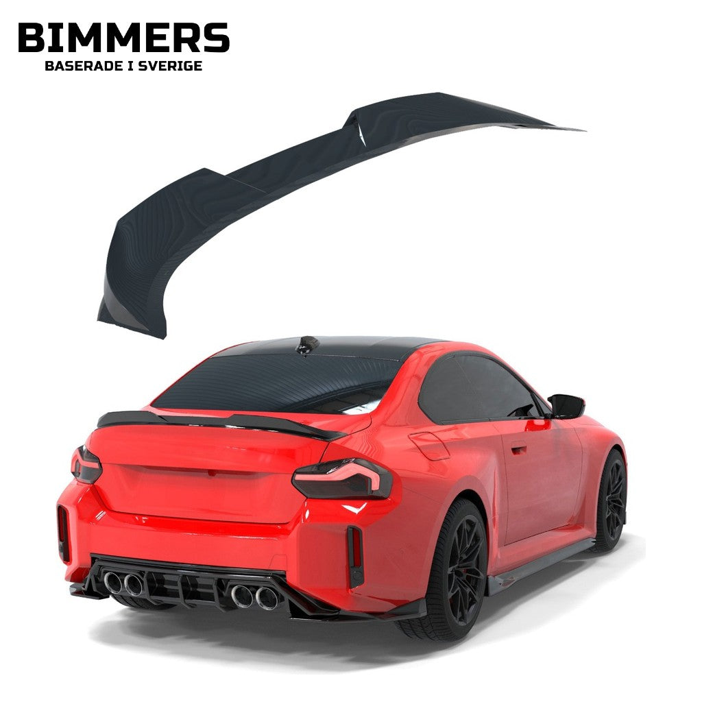 Bakspoiler Apex BMW M2 G87, blank svart, bild 1