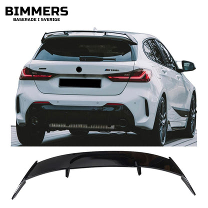 Bakspoiler BMW 1-serie F40 2019-2024 M Sport Pro, blank svart, bild 1