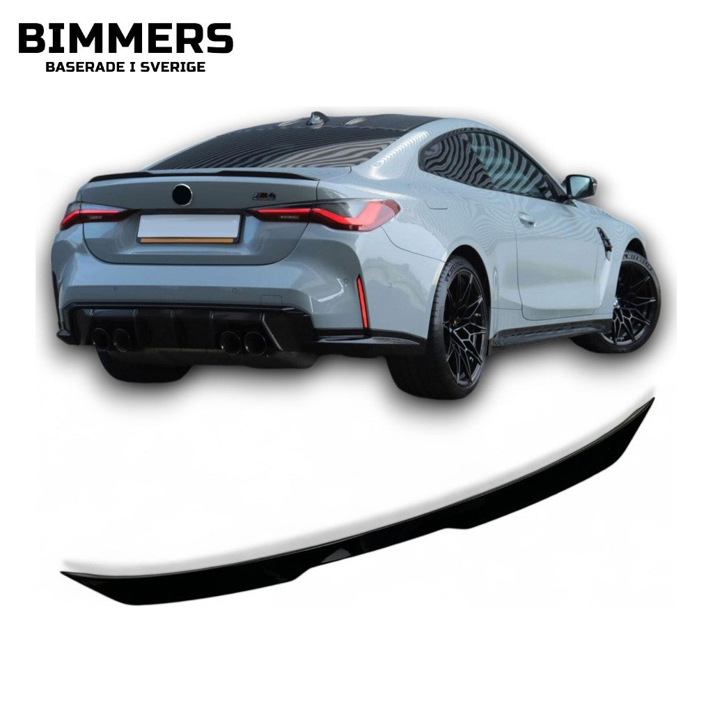 Bakspoiler CS-design BMW 4-serie G22 från 2020, blank svart, bild 1