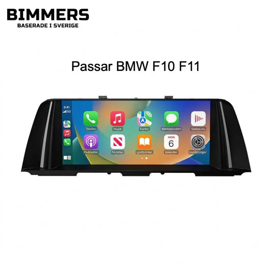 Bimmers Linux-skärm för BMW F10 och F11 som visar Apple CarPlay meny.