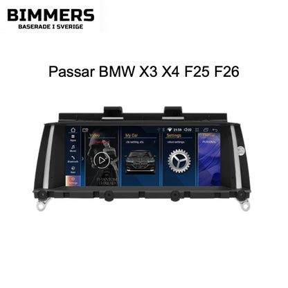 Bimmers Androidskärm för BMW X3 , X4 (F25, F26) med trådlös Apple CarPlay och Android Auto