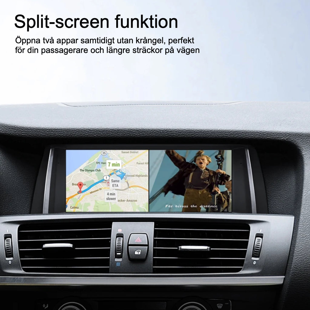 Bimmers Androidskärm för BMW X3 och X4 ger tillgång till Split Screen funktionaitet.