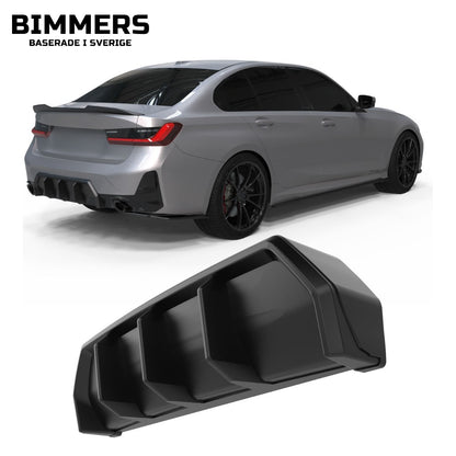 Diffusor Apex BMW 3-serie G20 G21 LCI från 2022 M Sport, blank svart, bild 1