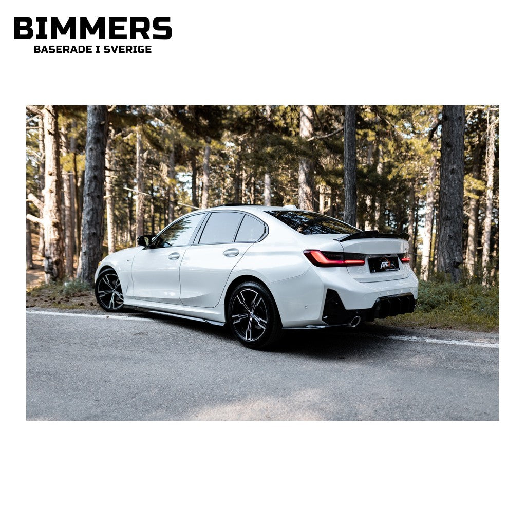 Diffusor Apex BMW 3-serie G20 G21 LCI från 2022 M Sport, blank svart, bild 3