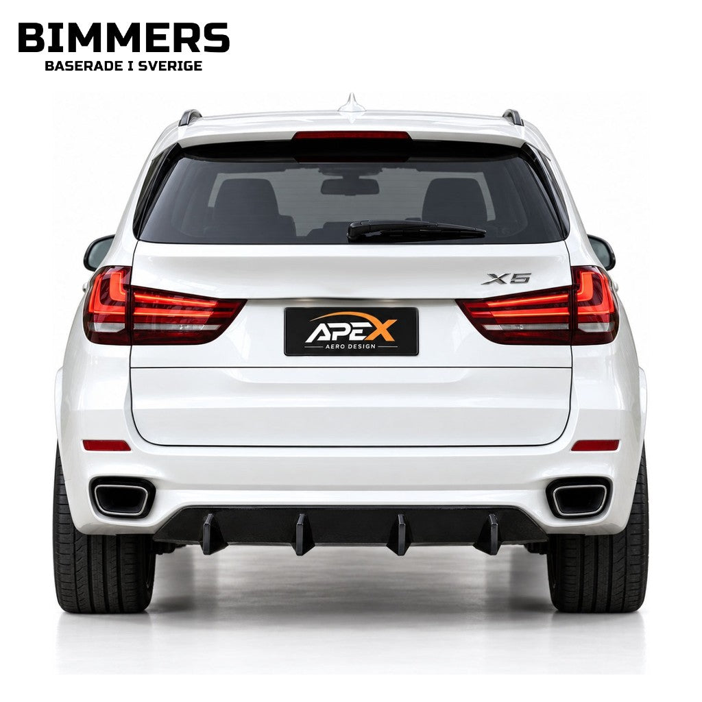 Diffusor Apex BMW X5 F15 2013-2018 M Sport, blank svart, bild 1