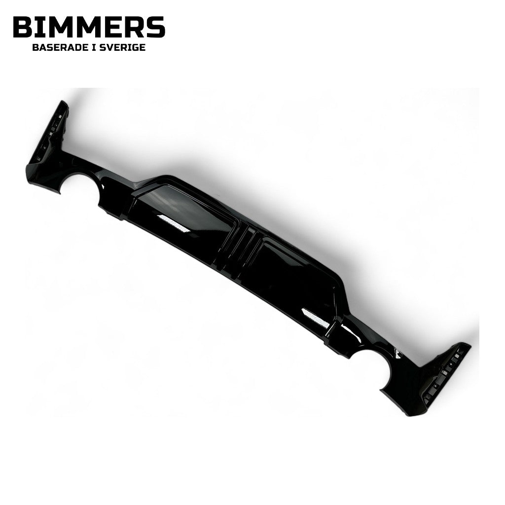 Diffusor BMW 3-serie G20 G21 LCI från 2022 M Sport, blank svart, bild 2