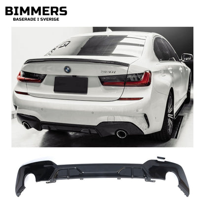 Diffusor BMW 3-serie G20 Pre LCI till 2022 M Sport, blank svart, bild 1