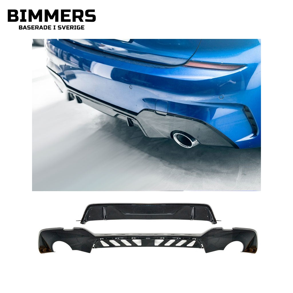 Diffusor BMW 3-serie G20 Pre LCI till 2022 M Sport, blank svart, bild 2