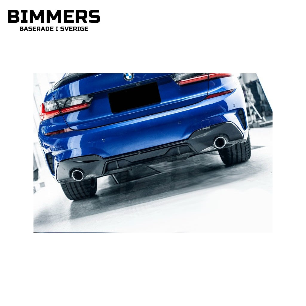 Diffusor BMW 3-serie G20 Pre LCI till 2022 M Sport, blank svart, bild 3