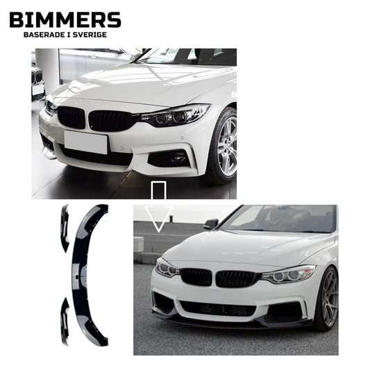 Frontläpp BMW 4-serie F32 F33 F36 M Sport, blank svart, bild 1