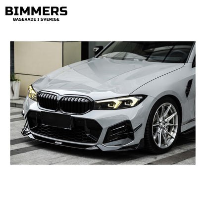 Frontläpp med canards KORE BMW 3-serie G20 LCI från 2022 M Sport, blank svart, bild 2