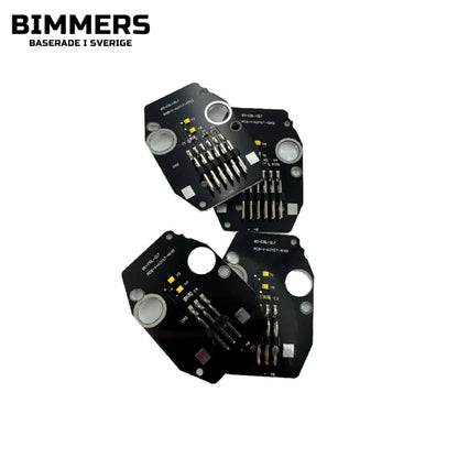 Fyra stycken gula DRL moduler till BMW F20 och F21 på varandra