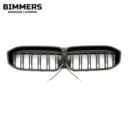 LED-njurgrill dubbla ribbor BMW 3-serie G20 G21 LCI från 2022, blank svart, bild 2