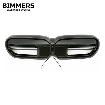 LED-njurgrill horisontell list BMW 5-serie G30 G31 LCI från 2020, blank svart, bild 1