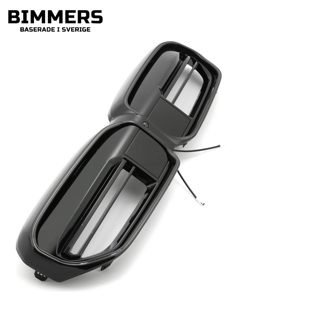 LED-njurgrill horisontell list BMW 5-serie G30 G31 LCI från 2020, blank svart, bild 2