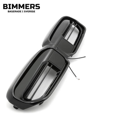 LED-njurgrill horisontell list BMW 5-serie G30 G31 LCI från 2020, blank svart, bild 2