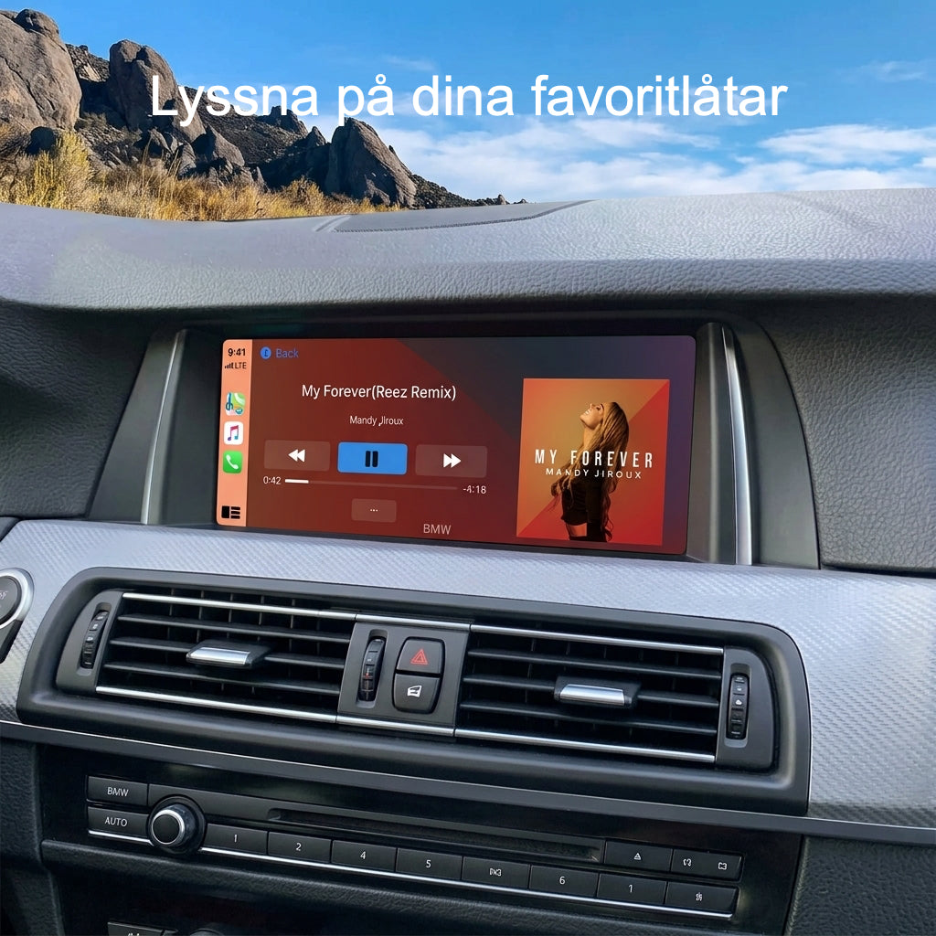 Musik spelas med Bimmers Linux-skärm för BMW F10 och F11