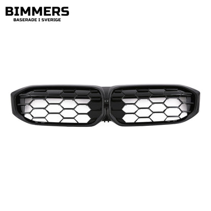 Njurgrill bikakemönster BMW 3-serie G20 G21 LCI från 2022, blank svart, bild 4